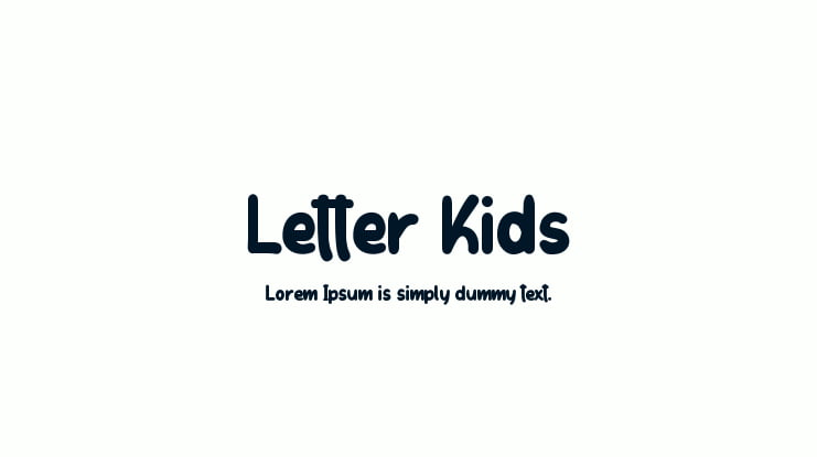Letter Kids Font : Download Free For Desktop & Webfont