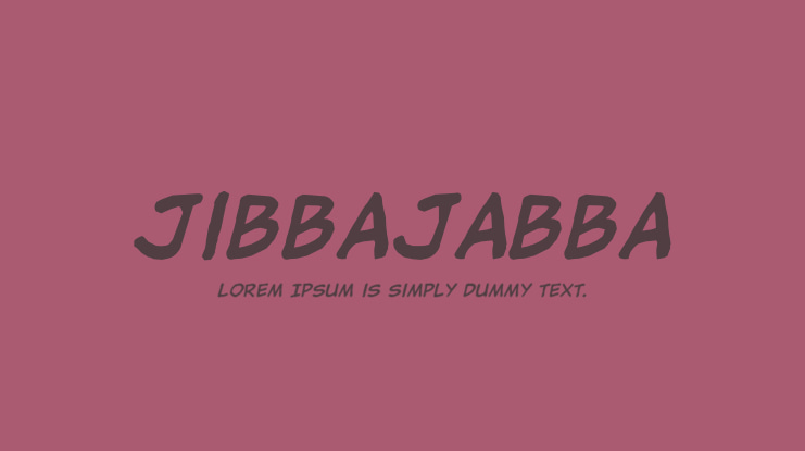 Jibbajabba Font Family