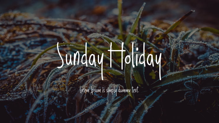 Sunday Holiday Font