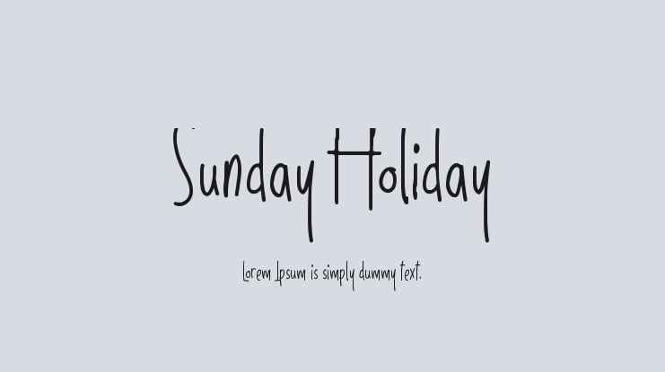 Sunday Holiday Font