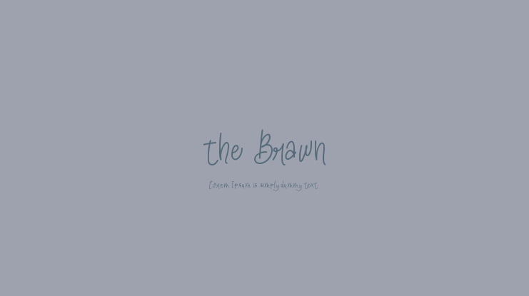 the Brawn Font