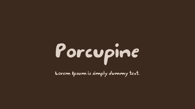Porcupine Font