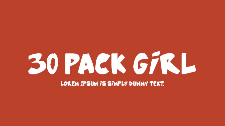 30 Pack Girl Font