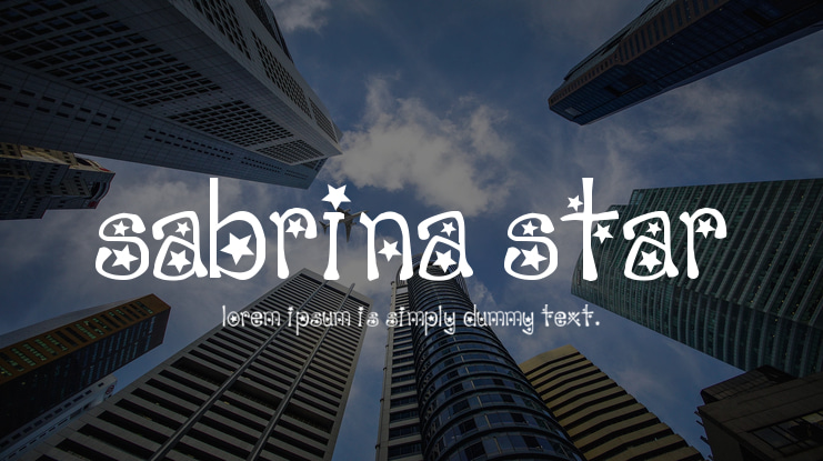 sabrina star Font Family