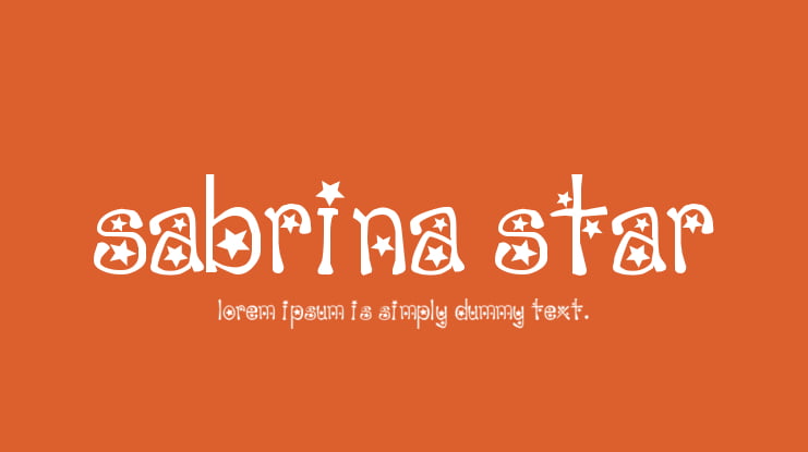 sabrina star Font Family