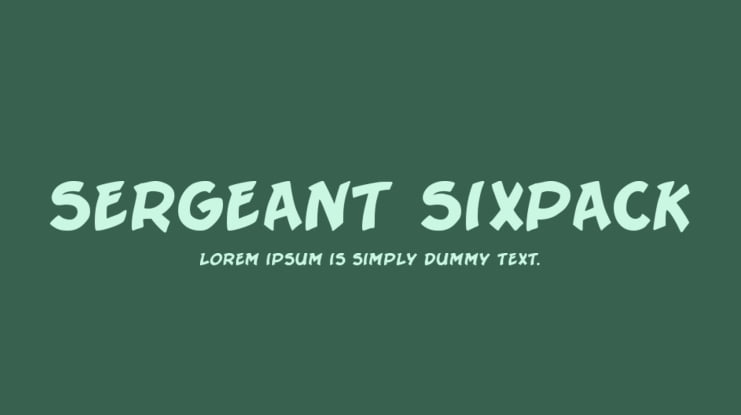 Sergeant Sixpack Font