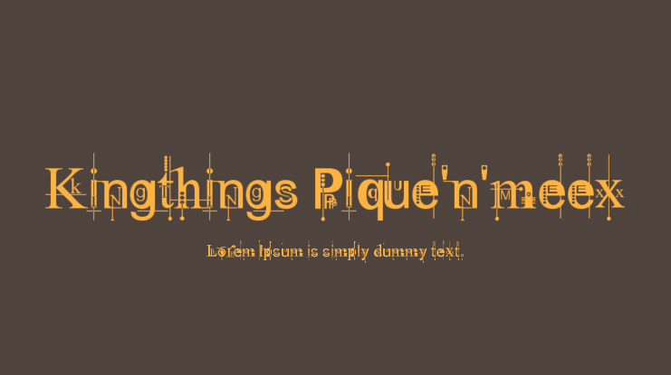 Kingthings Pique'n'meex Font