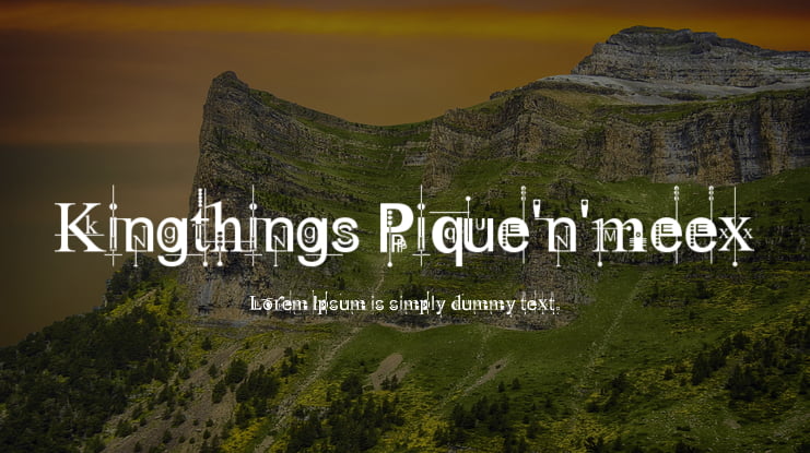 Kingthings Pique'n'meex Font