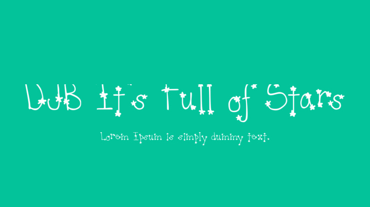 DJB It's Full of Stars Font