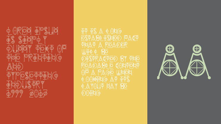 Round Geometric Font