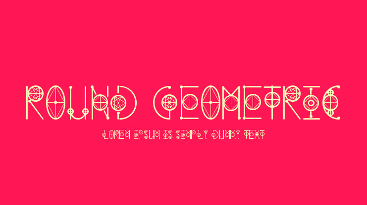 Round Geometric Font