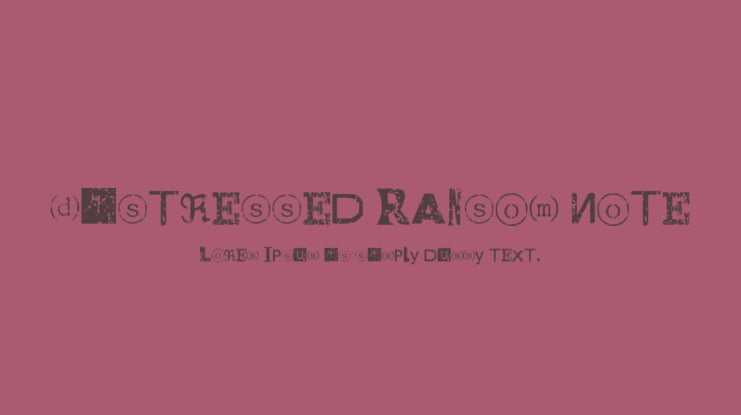 Distressed Ransom Note Font