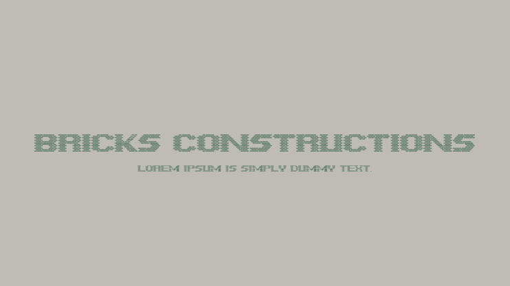 Bricks Constructions Font