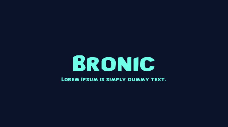 Bronic Font Family