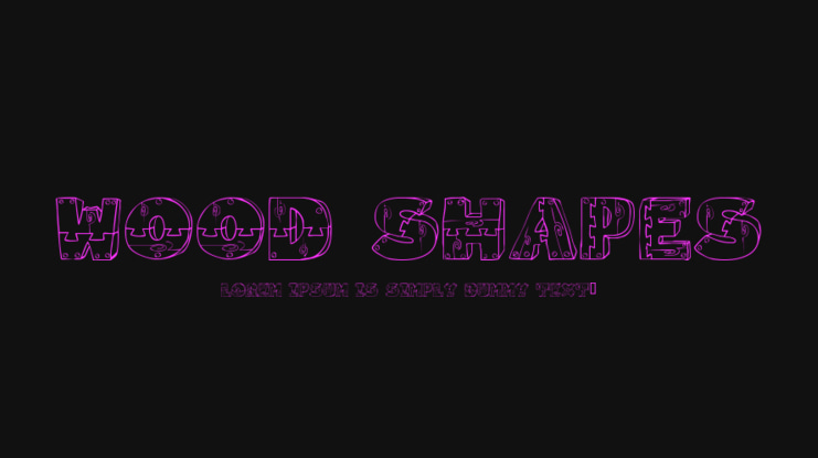 Wood Shapes Font