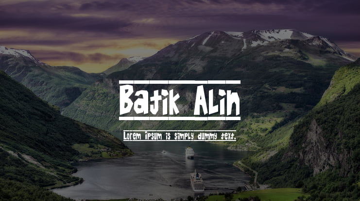 Batik Alin Font