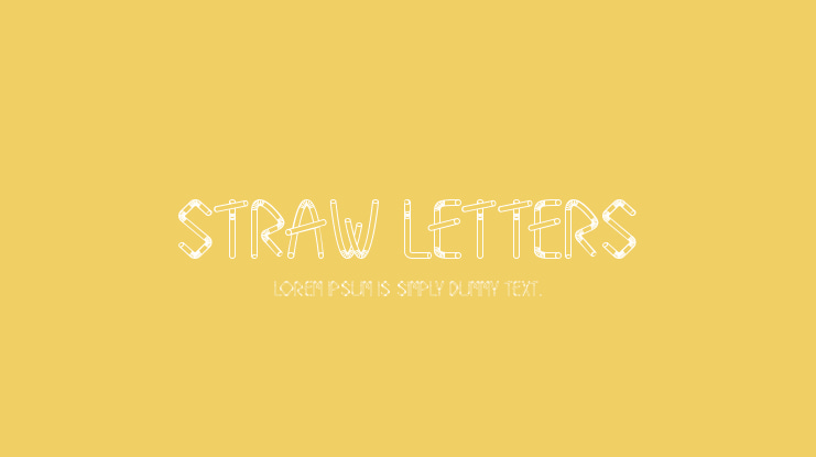 Straw Letters Font