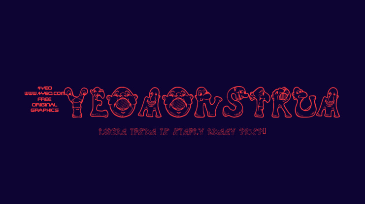 4YEOmonstrum Font