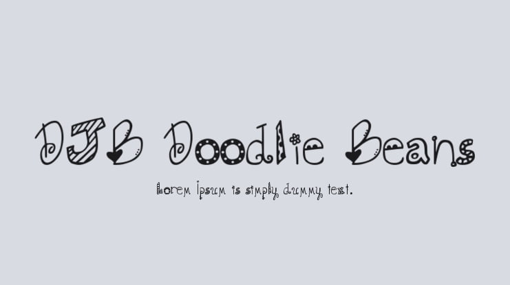 DJB Doodlie Beans Font