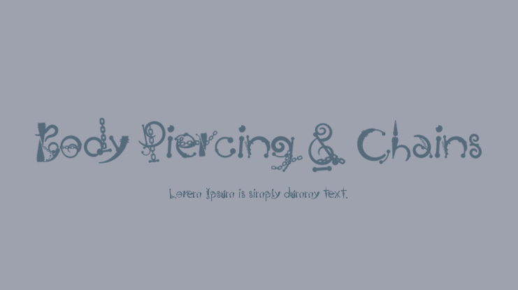 Body Piercing & Chains Font