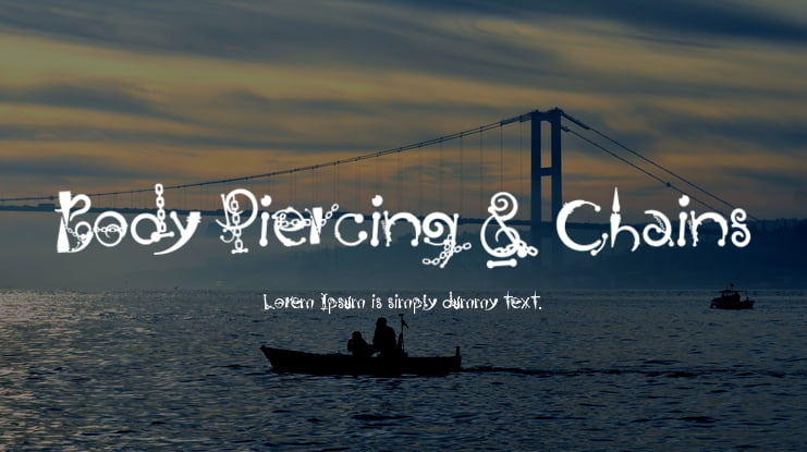 Body Piercing & Chains Font