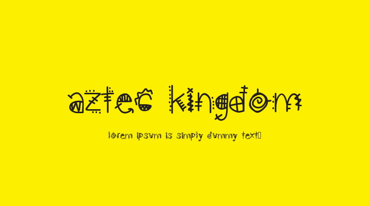 aztec kingdom Font