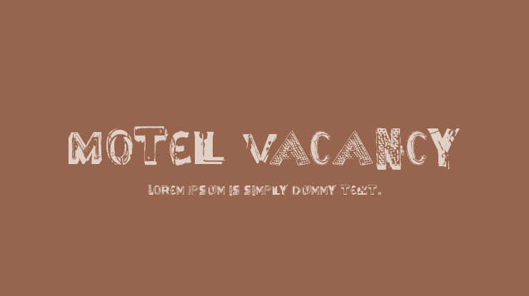 Motel Vacancy Font