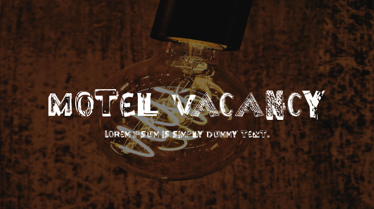 Motel Vacancy Font