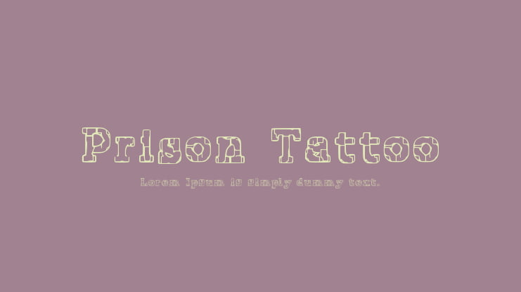 Prison Tattoo Font