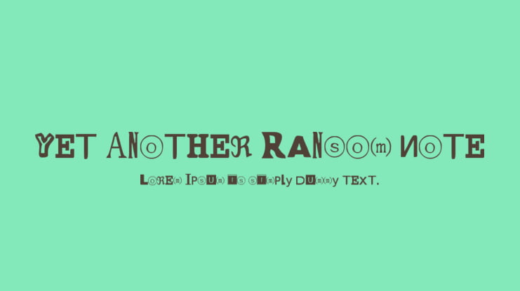 Yet Another Ransom Note Font