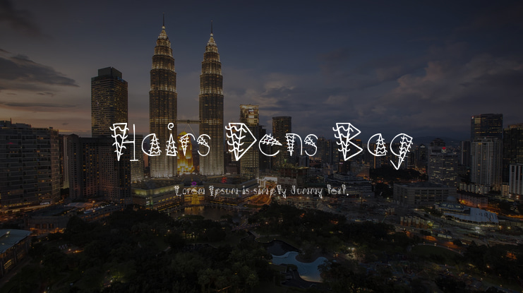 Hairs Dens Bag Font