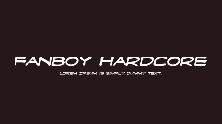 Fanboy Hardcore Font Family
