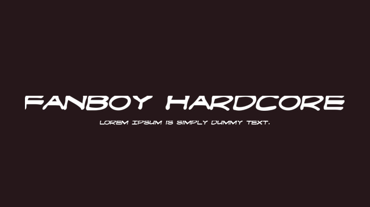 Fanboy Hardcore Font Family
