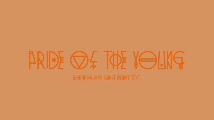 Pride Of The Young Font