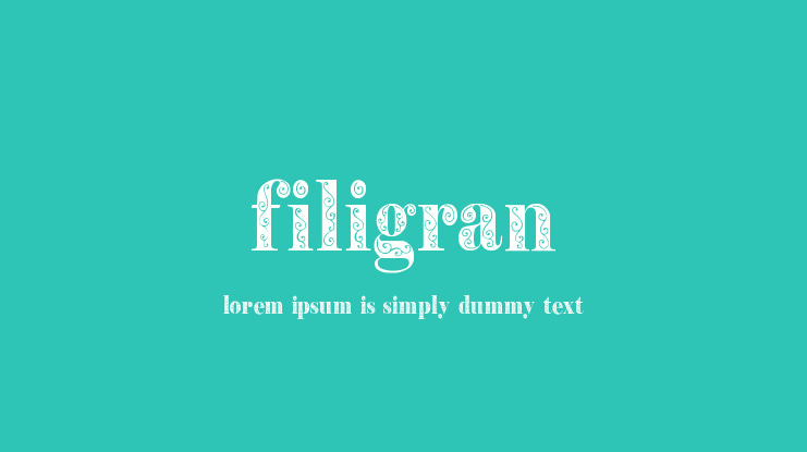 Filigran Font