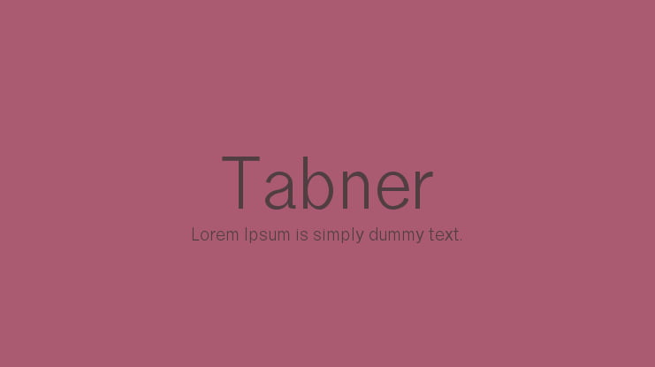 Tabner Font Family