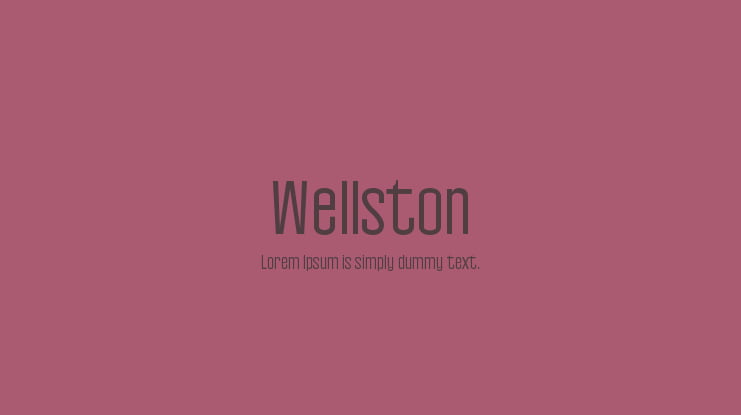 Wellston Font Family