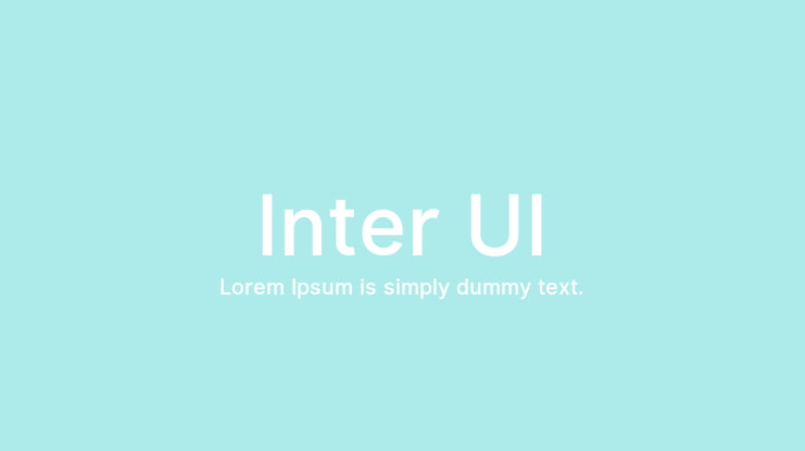 Inter UI Font Family