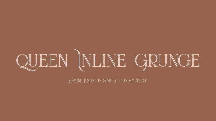 Queen Inline Grunge Font