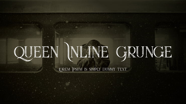 Queen Inline Grunge Font