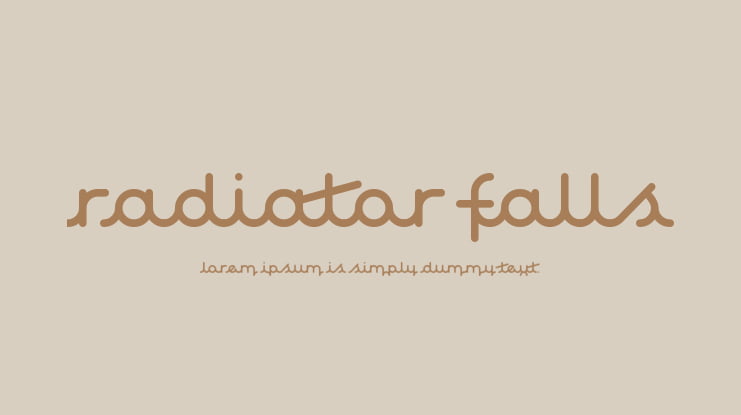 Radiator Falls Font
