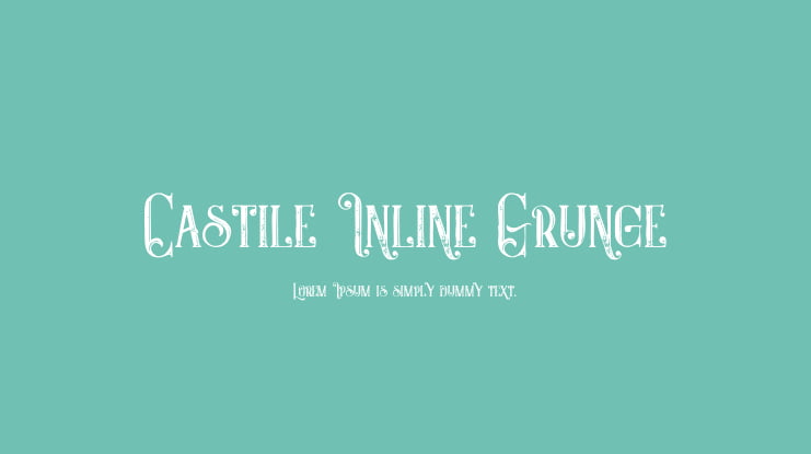 Castile Inline Grunge Font