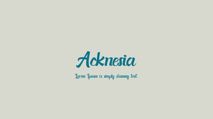 Acknesia Font