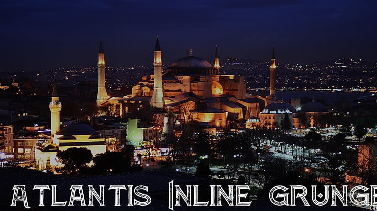Atlantis Inline Grunge Font
