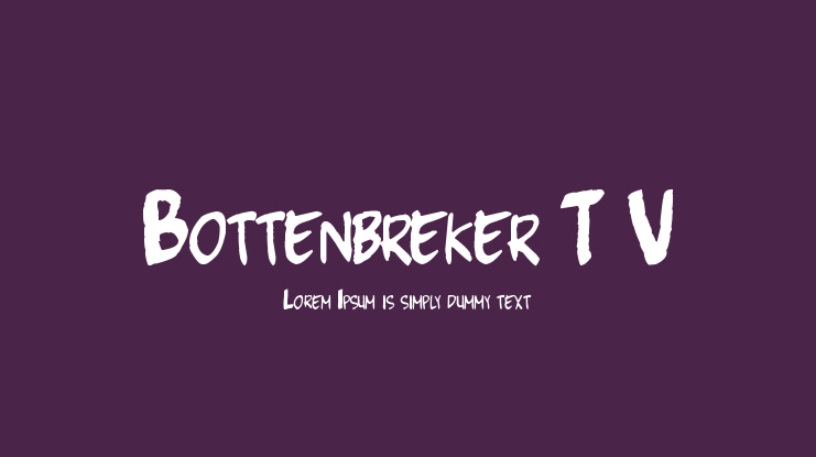Bottenbreker T.V. Font
