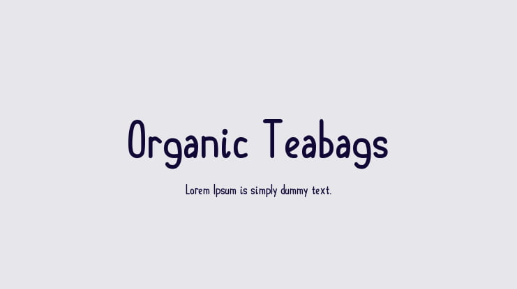 Organic Teabags Font