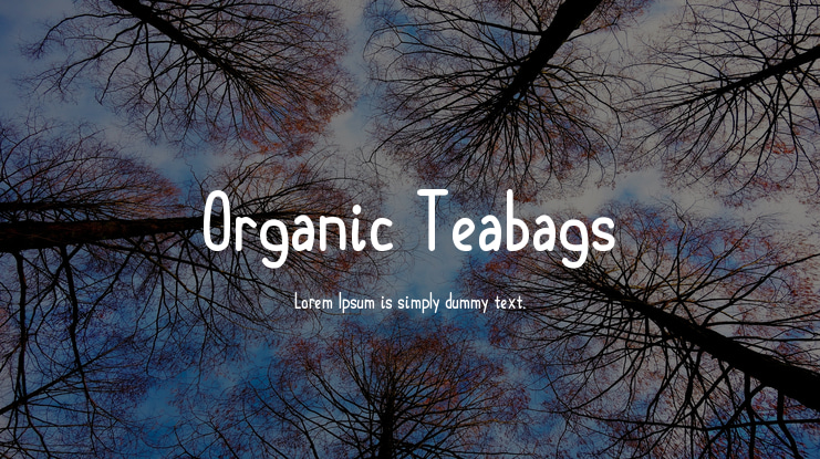 Organic Teabags Font
