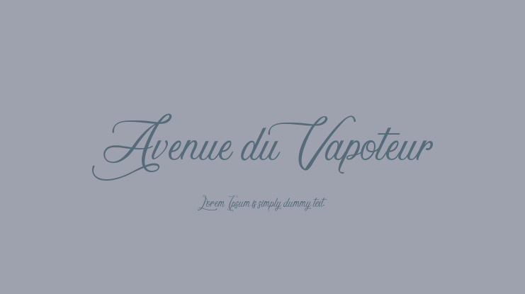 Avenue du Vapoteur Font