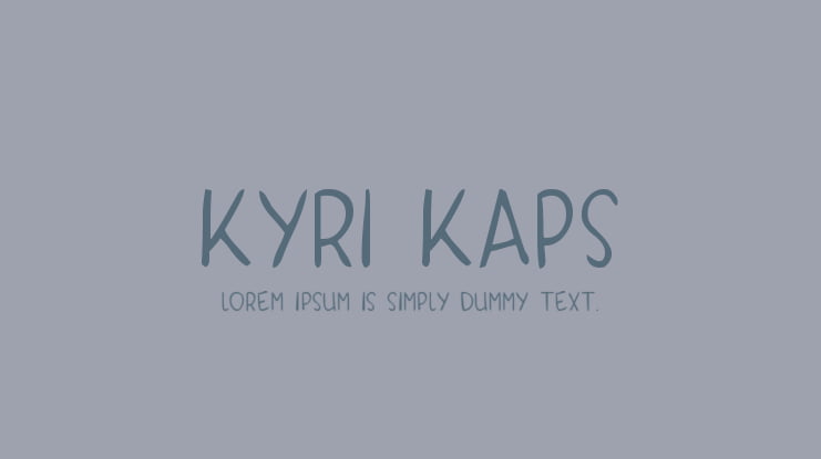 Kyri Kaps Font