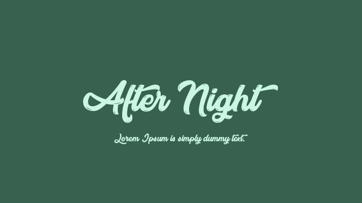 After Night Font